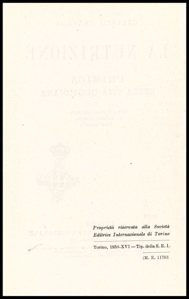 La nutrizione : chimica della vita quotidiana / Calisto Craveri