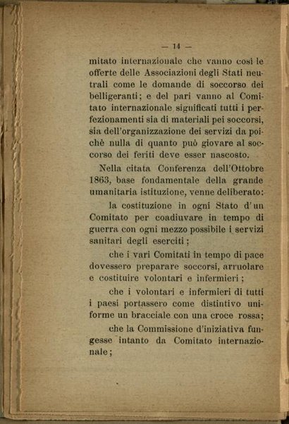 La Croce rossa : cenni storici, suo carattere e opera, la Croce rossa italiana