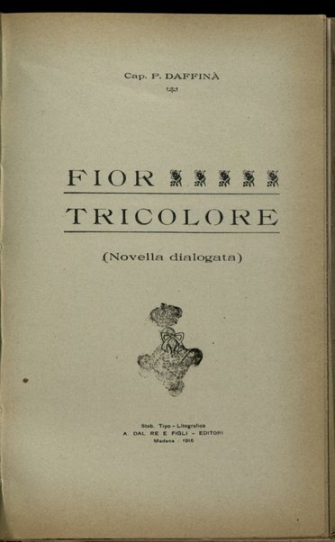 Fior tricolore : novella dialogata / P. Daffinà