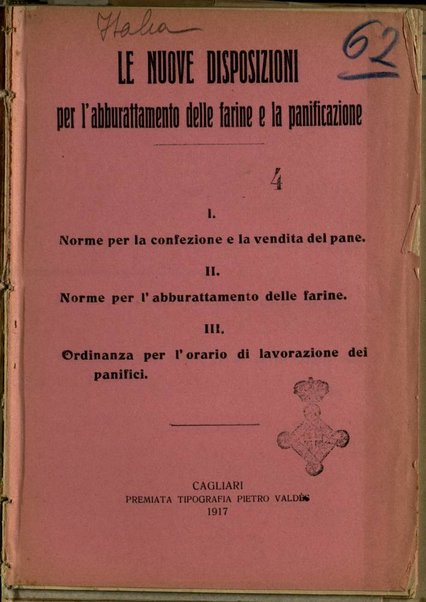 Le nuove disposizioni per l'abburattamento delle farine e la panificazione