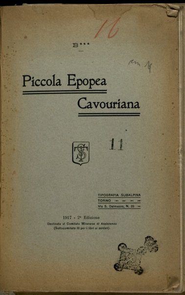 Piccola epopea cavouriana / Vincenzo Baldioli-Chiorando
