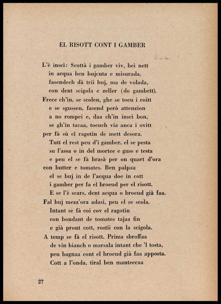 La cusinna de Milan : quatter ricett, quatter scherz, quatter penser / de G. F. ; prefazione di Francesco Ferrari
