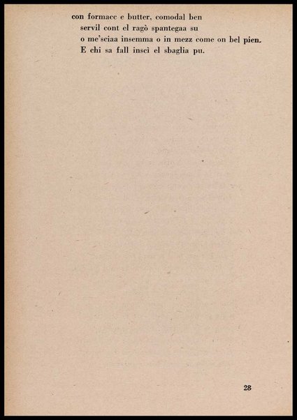 La cusinna de Milan : quatter ricett, quatter scherz, quatter penser / de G. F. ; prefazione di Francesco Ferrari