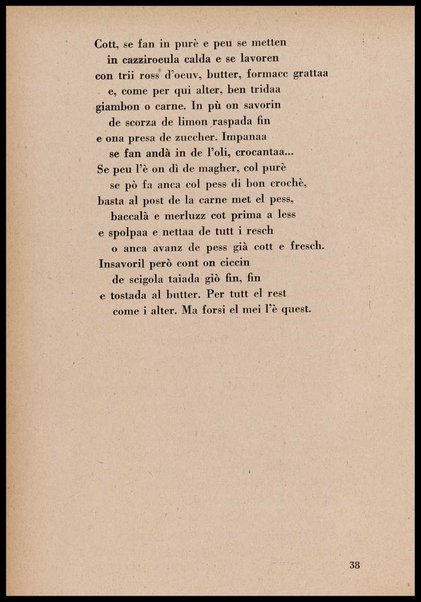 La cusinna de Milan : quatter ricett, quatter scherz, quatter penser / de G. F. ; prefazione di Francesco Ferrari