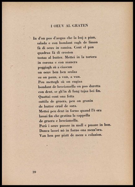 La cusinna de Milan : quatter ricett, quatter scherz, quatter penser / de G. F. ; prefazione di Francesco Ferrari