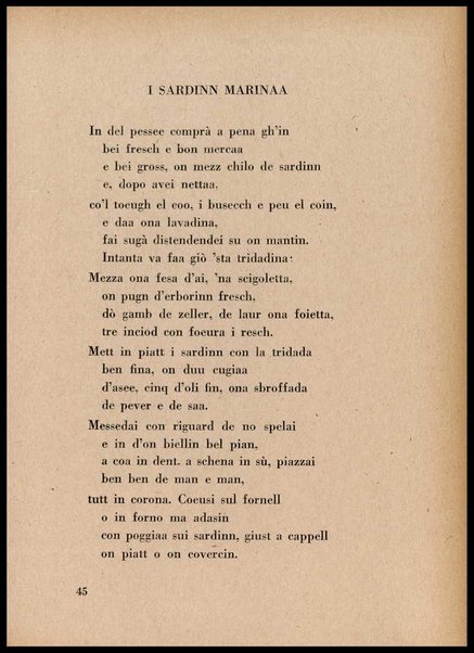 La cusinna de Milan : quatter ricett, quatter scherz, quatter penser / de G. F. ; prefazione di Francesco Ferrari