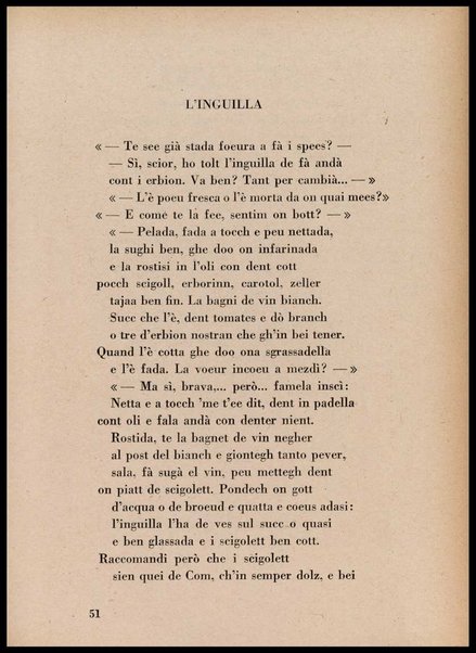 La cusinna de Milan : quatter ricett, quatter scherz, quatter penser / de G. F. ; prefazione di Francesco Ferrari