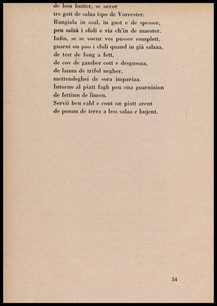 La cusinna de Milan : quatter ricett, quatter scherz, quatter penser / de G. F. ; prefazione di Francesco Ferrari