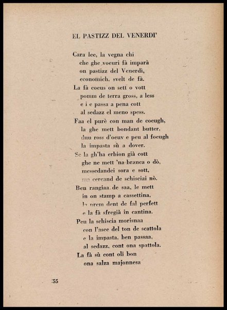 La cusinna de Milan : quatter ricett, quatter scherz, quatter penser / de G. F. ; prefazione di Francesco Ferrari