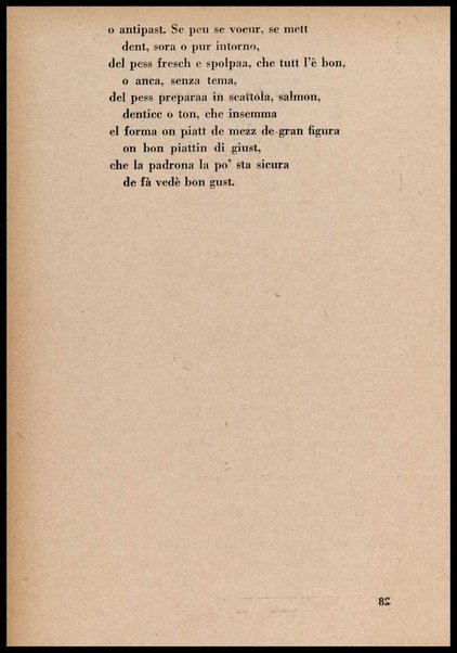 La cusinna de Milan : quatter ricett, quatter scherz, quatter penser / de G. F. ; prefazione di Francesco Ferrari