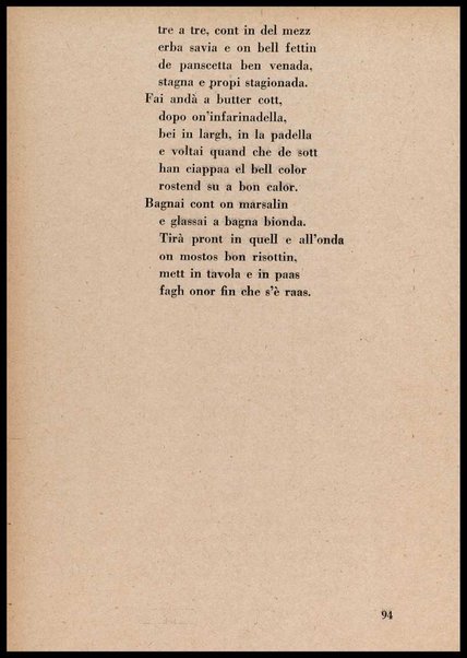 La cusinna de Milan : quatter ricett, quatter scherz, quatter penser / de G. F. ; prefazione di Francesco Ferrari