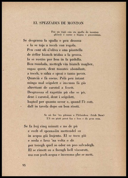 La cusinna de Milan : quatter ricett, quatter scherz, quatter penser / de G. F. ; prefazione di Francesco Ferrari