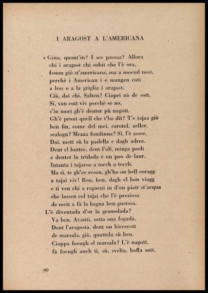 La cusinna de Milan : quatter ricett, quatter scherz, quatter penser / de G. F. ; prefazione di Francesco Ferrari