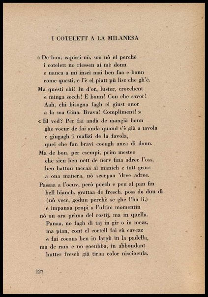 La cusinna de Milan : quatter ricett, quatter scherz, quatter penser / de G. F. ; prefazione di Francesco Ferrari