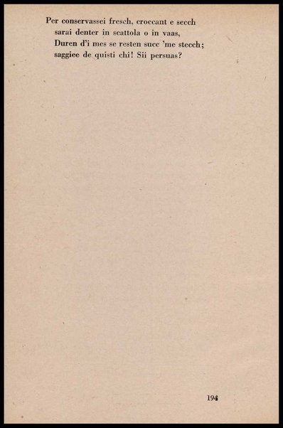 La cusinna de Milan : quatter ricett, quatter scherz, quatter penser / de G. F. ; prefazione di Francesco Ferrari