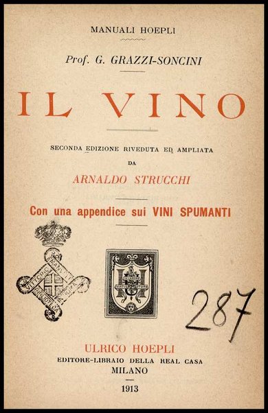 Il vino / G. Grazzi-Soncini