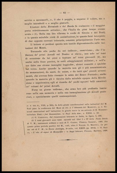 Noterelle letterarie : un trattato inedito del bel costume del secolo 16., postille inedite di Vincenzo Monti alle rime de' primi Arcadi / Gaetano Imbert