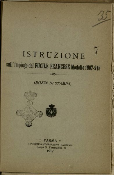 Istruzione sull'impiego del fucile francese modello 1907-915