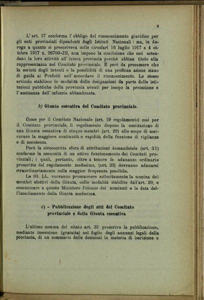 Istruzioni per l'applicazione del regolamento esecutivo della legge 18 luglio 1917, n.1143, per la protezione e l'assistenza degli orfani di guerra