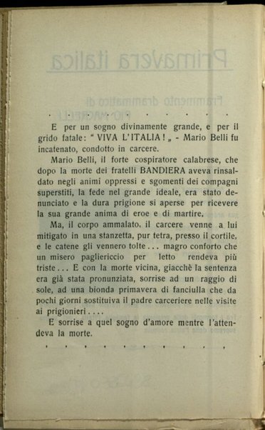 Primavera italica : frammento drammatico / Pio Macrelli