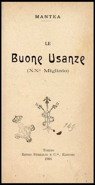 Le buone usanze / Mantea