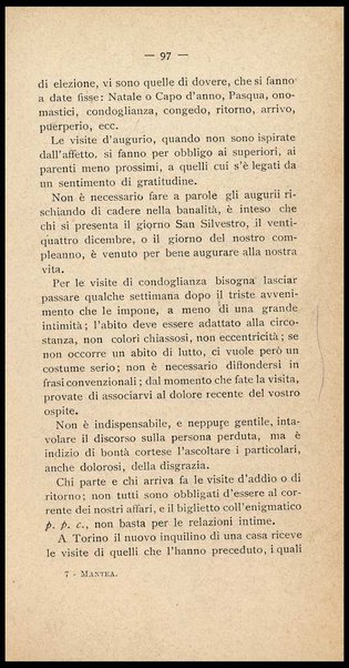 Le buone usanze / Mantea