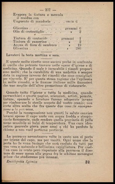 Enciclopedia igienica : Igiene della cucina, della casa, del sangue, della pelle, della Bellezza, del Movimento / Paolo Mantegazza