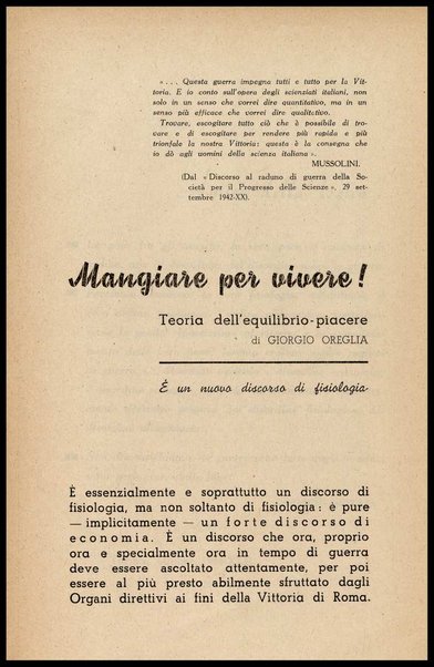 Mangiare per vivere! : Teoria dell'equilibrio piacere. E' un nuovo discorso di fisiologia