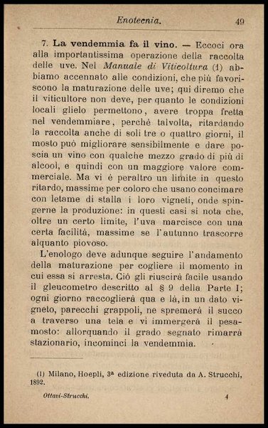 Enologia : (precetti ad uso degli enologi italiani) / riveduta e ampliata da Arnaldo Strucchi ; con una Appendice sul metodo della botte unitaria pei calcoli relativi alle botti circolari, dell'ing. Rinaldo Bassi