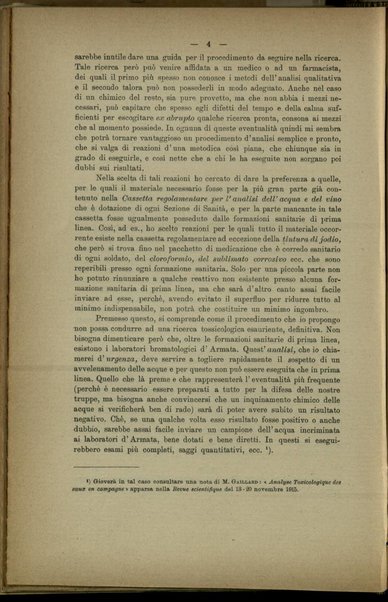 Contributo alla tossicologia di guerra : avvelenamento delle acque / Gilberto Mei Gentilucci