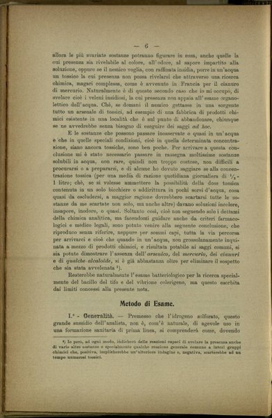 Contributo alla tossicologia di guerra : avvelenamento delle acque / Gilberto Mei Gentilucci