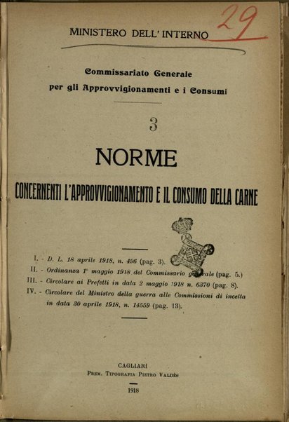 Norme concernenti l'approvvigionamento e il consumo della carne