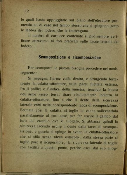 Pistola automatica Beretta, mod. 1915 : (scuola d'applicazione di fanteria)