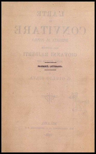 L'arte di convitare spiegata al popolo