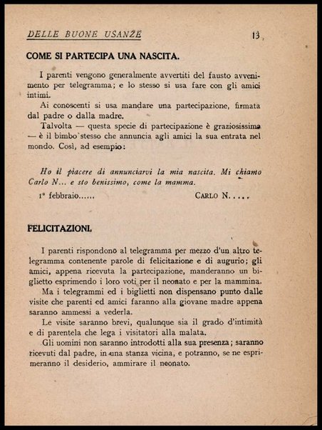 Piccola enciclopedia delle buone usanze