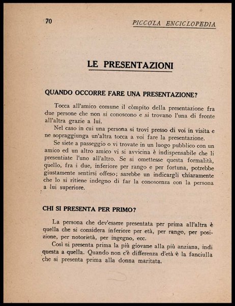 Piccola enciclopedia delle buone usanze