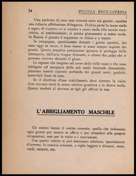 Piccola enciclopedia delle buone usanze