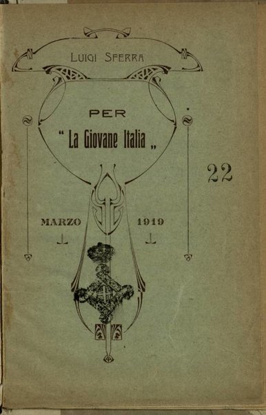 Inaugurando un ciclo di conferenze pro giovane Italia di Foligno, Marzo 1919