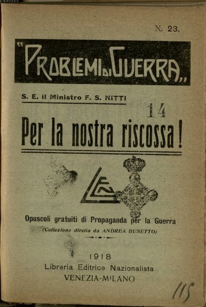 Per la nostra riscossa| / F. S. Nitti