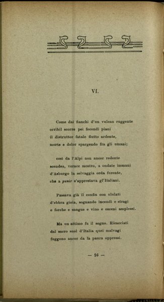 Foglie di mirto : il ritorno dal fronte, primavera italica, la canzone de la nova Italia / N. Pinsero