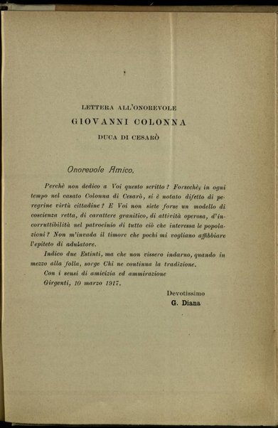 La dolicocefalia dei germani ; lo zucchero per il soldato al fronte ; le acque di Sciacca (Thermae Selinuntinae) ed i postumi delle lesioni di guerra / G. Diana