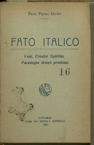 Fato italico / Pietro Giusti