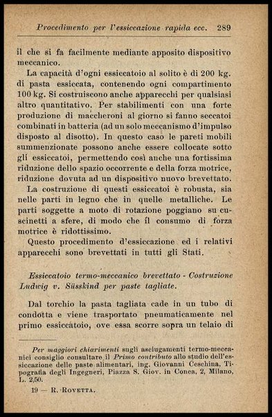 Industria del pastificio : storia, fabbricazione... / Renato Rovetta