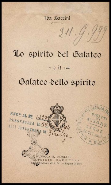 Lo spirito del Galateo e il Galateo dello spirito / Ida Baccini
