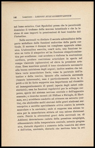 Lezioni sull'alimentazione : fisiologia e regimi / Giovanni Lorenzini