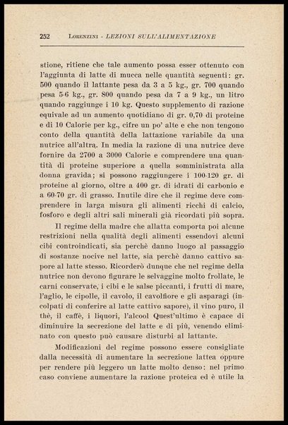 Lezioni sull'alimentazione : fisiologia e regimi / Giovanni Lorenzini
