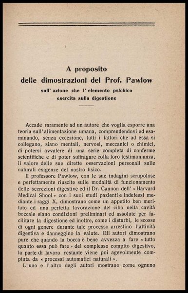 L'appetito, i cibi e lo stomaco : seguito all'Arte di mangiar poco, seconda ed ultima parte dell'a b z della nostra nutrizione / Horace Fletcher ; traduzione di Arturo Sacchi