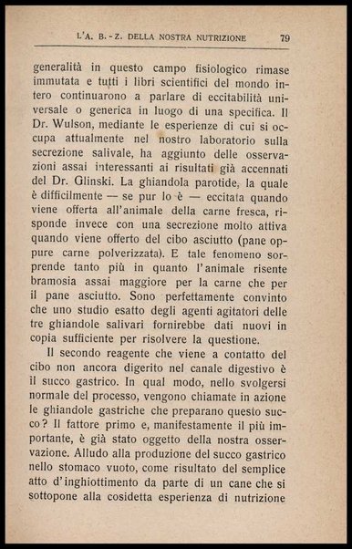 L'appetito, i cibi e lo stomaco : seguito all'Arte di mangiar poco, seconda ed ultima parte dell'a b z della nostra nutrizione / Horace Fletcher ; traduzione di Arturo Sacchi
