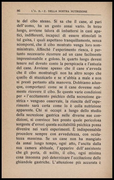 L'appetito, i cibi e lo stomaco : seguito all'Arte di mangiar poco, seconda ed ultima parte dell'a b z della nostra nutrizione / Horace Fletcher ; traduzione di Arturo Sacchi