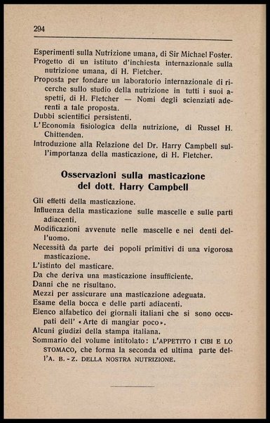 L'appetito, i cibi e lo stomaco : seguito all'Arte di mangiar poco, seconda ed ultima parte dell'a b z della nostra nutrizione / Horace Fletcher ; traduzione di Arturo Sacchi